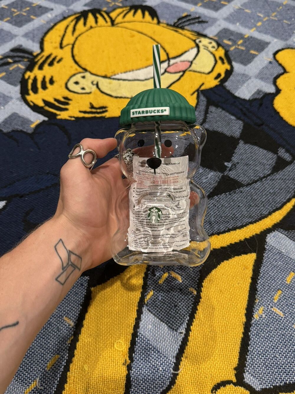 Limited Edition Starbucks Barista Bear Glass Jar Cup